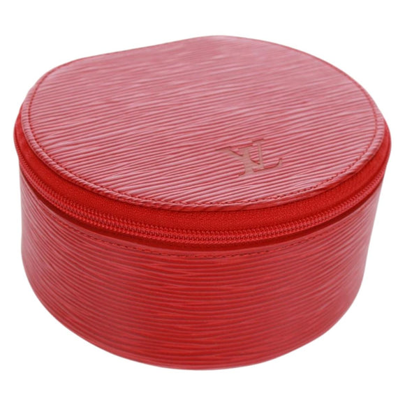 LOUIS VUITTON Epi Ecrin Bijoux 12 Jewelry Box Red M48207 LV Auth 159825V