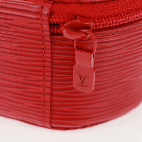 LOUIS VUITTON Epi Ecrin Bijoux 12 Jewelry Box Red M48207 LV Auth 159825V