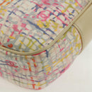 CHANEL Shoulder Bag Canvas Multicolor Silver CC Auth 159826V-15