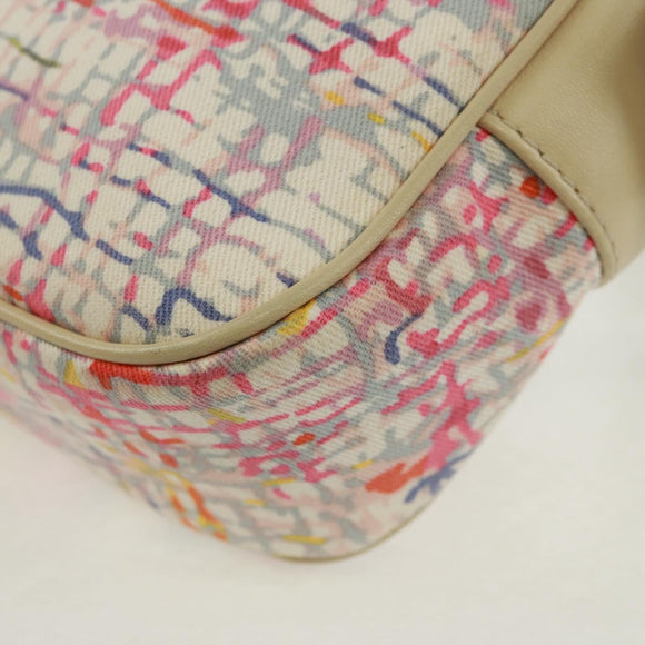 CHANEL Shoulder Bag Canvas Multicolor Silver CC Auth 159826V