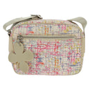CHANEL Shoulder Bag Canvas Multicolor Silver CC Auth 159826V-13