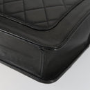 CHANEL Matelasse Chain Shoulder Bag Lamb Skin Black Gold CC Auth 159827SAV-16