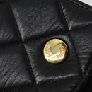 CHANEL Matelasse Ketting Schoudertas Lamsleer Zwart Goud CC Auth 159827SAV-18