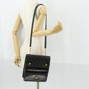 CHANEL Matelasse Ketting Schoudertas Lamsleer Zwart Goud CC Auth 159827SAV-26