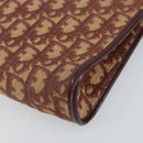Christian Dior Trotter Canvas Shoulder Bag Red Gold Auth 159831-10