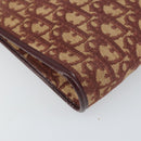 Christian Dior Trotter Canvas Shoulder Bag Red Gold Auth 159831-13