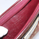 Christian Dior Trotter Canvas Shoulder Bag Red Gold Auth 159831-16