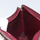 Christian Dior Trotter Canvas Shoulder Bag Red Gold Auth 159831-19