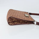 Christian Dior Trotter Canvas Shoulder Bag Red Gold Auth 159831-4