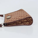 Christian Dior Trotter Canvas Shoulder Bag Red Gold Auth 159831-5