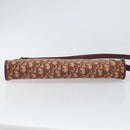 Christian Dior Trotter Canvas Shoulder Bag Red Gold Auth 159831-9