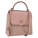 Salvatore Ferragamo Gancini Hand Bag Leather 2way Pink Auth 159841V-1