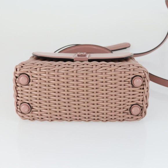 Salvatore Ferragamo Gancini Hand Bag Leather 2way Pink Auth 159841V