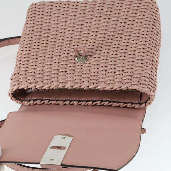 Salvatore Ferragamo Gancini Hand Bag Leather 2way Pink Auth 159841V