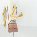 Salvatore Ferragamo Gancini Hand Bag Leather 2way Pink Auth 159841V-26