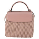 Salvatore Ferragamo Gancini Hand Bag Leather 2way Pink Auth 159841V-2
