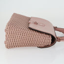 Salvatore Ferragamo Gancini Hand Bag Leather 2way Pink Auth 159841V-3