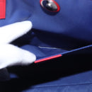 GUCCI Tote Bag PVC Navy Silver 605614 Auth 159842M-18