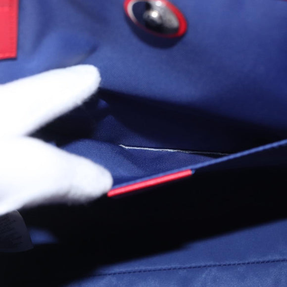 GUCCI Tote Bag PVC Navy Silver 605614 Auth 159842M