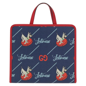 GUCCI Tote Bag PVC Navy Silver 605614 Auth 159842M - 0