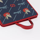 GUCCI Tote Bag PVC Navy Silver 605614 Auth 159842M-6