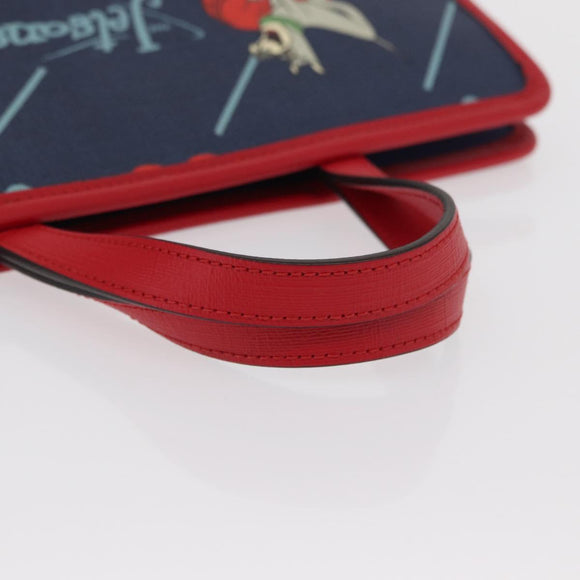 GUCCI Tote Bag PVC Navy Silver 605614 Auth 159842M