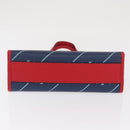 GUCCI Tote Bag PVC Navy Silver 605614 Auth 159842M-9