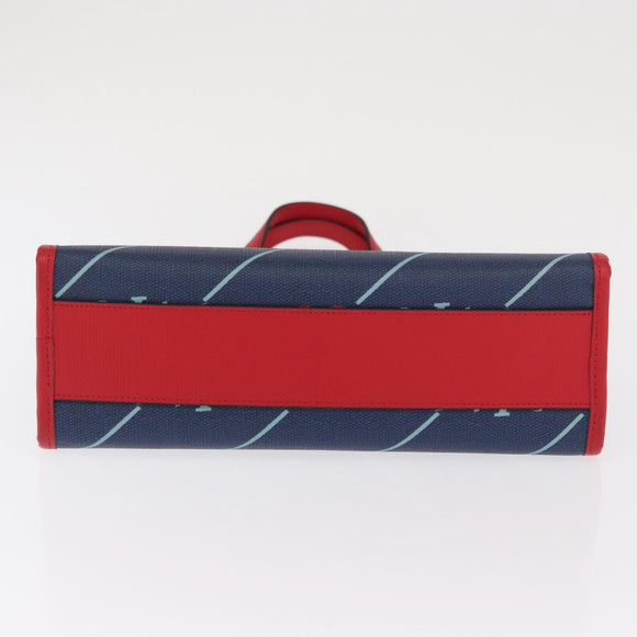 GUCCI Tote Bag PVC Navy Silver 605614 Auth 159842M