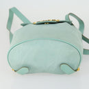Salvatore Ferragamo Gancini Backpack Suede Green Gold Auth 159843-5