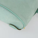 Salvatore Ferragamo Gancini Backpack Suede Green Gold Auth 159843-16