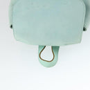 Salvatore Ferragamo Gancini Backpack Suede Green Gold Auth 159843-6