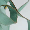 Salvatore Ferragamo Gancini Backpack Suede Green Gold Auth 159843-14