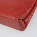 Salvatore Ferragamo Gancini Shoulder Bag Leather Red Gold Auth 159844-16