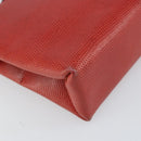 Salvatore Ferragamo Gancini Shoulder Bag Leather Red Gold Auth 159844-17