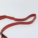 Salvatore Ferragamo Gancini Shoulder Bag Leather Red Gold Auth 159844-14