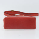 Salvatore Ferragamo Gancini Shoulder Bag Leather Red Gold Auth 159844-5