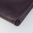 CELINE Circle Shoulder Bag Leather Purple Gold Auth 159845V-12