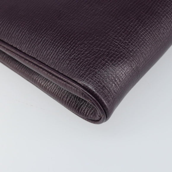 CELINE Circle Shoulder Bag Leather Purple Gold Auth 159845V