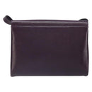 CELINE Circle Schultertasche Leder Lila Gold Auth 159845V-2