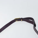CELINE Circle Schultertasche Leder Lila Gold Auth 159845V-14