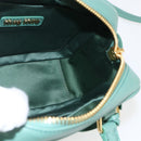 Miu Miu Matelasse Arkady Hand Bag Leather 2way Gold Light green Auth 159849SAM-24