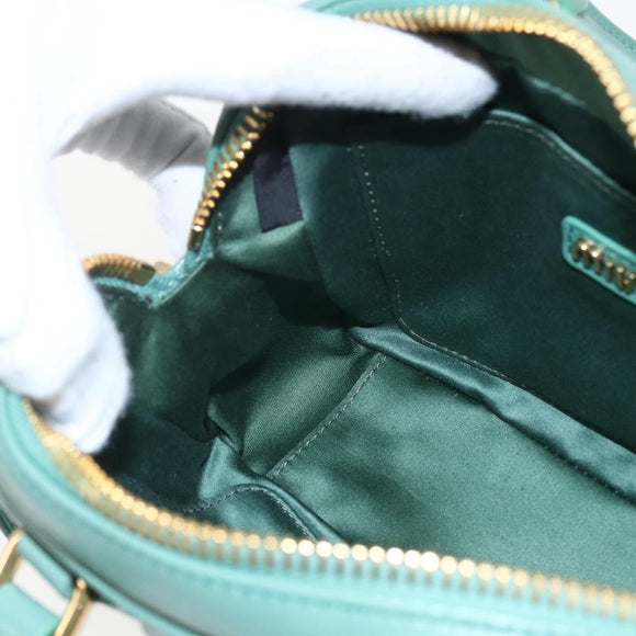 Miu Miu Matelasse Arkady Hand Bag Leather 2way Gold Light green Auth 159849SAM