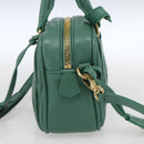 Miu Miu Matelasse Arkady Hand Bag Leather 2way Gold Light green Auth 159849SAM-4