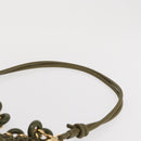 LOEWE Ora Medium Chain Shoulder Bag Raffia 2way Khaki Gold Auth 159851SAV-15