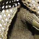 LOEWE Ora Medium Chain Shoulder Bag Raffia 2way Khaki Gold Auth 159851SAV-24