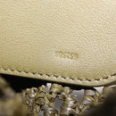 LOEWE Ora Medium Chain Shoulder Bag Raffia 2way Khaki Gold Auth 159851SAV-11