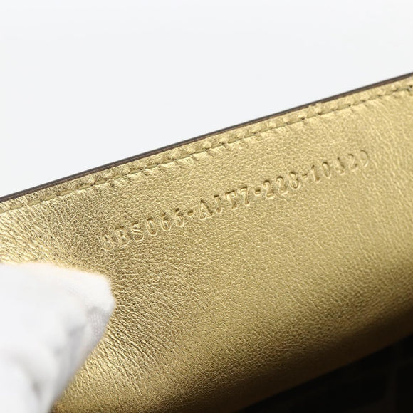 FENDI Zucca Canvas Mini Baguette Shoulder Bag Gold Auth 159852SM