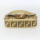 FENDI Zucca Canvas Mini Baguette Shoulder Bag Gold Auth 159852SM-5