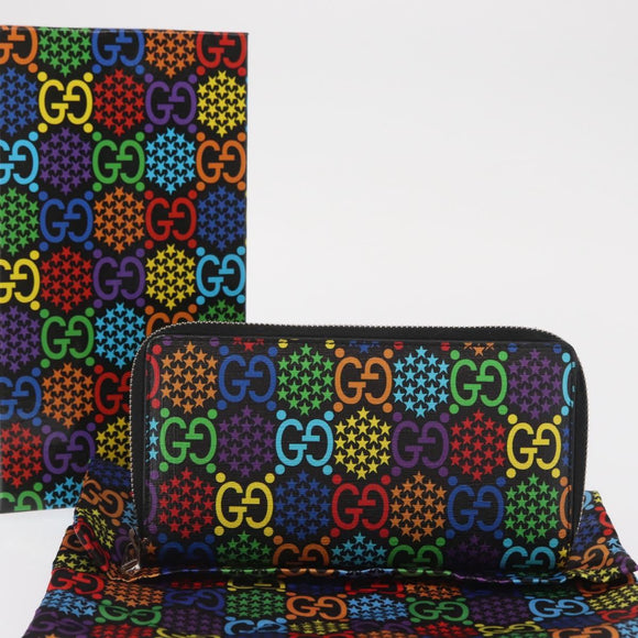 GUCCI GG Psychedelic Long Wallet Multicolor 601079 Auth 159857M