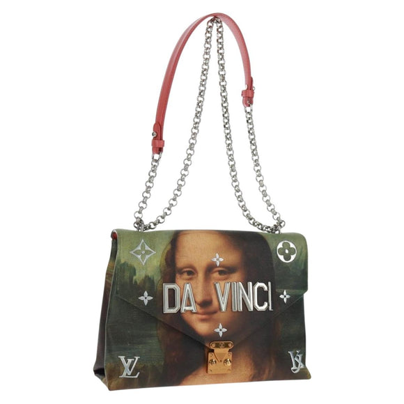LOUIS VUITTON Masters Collection Mona Lisa Pochette Chain Bag Roze Auth159873SAM